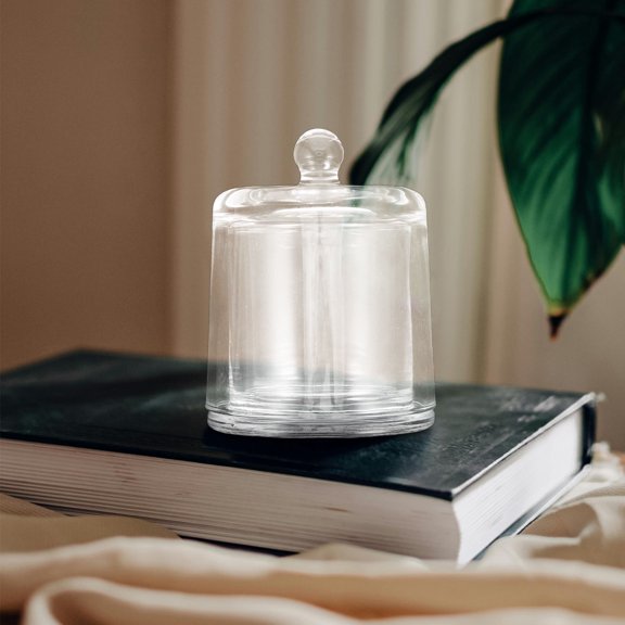 YOSADIER Clear Glass Candle Holder with Wind Shield for Home Decoration, Elegant and Design