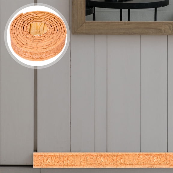 YOSADIER Durable Light Brown Self Adhesive Foam Molding Trim for Protective Wall Corner Guard