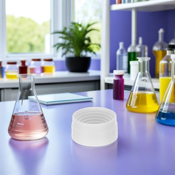YOSADIER Reusable Plastic Lab Flask Base, High Strength Material, Nonporous for Science Lab Use