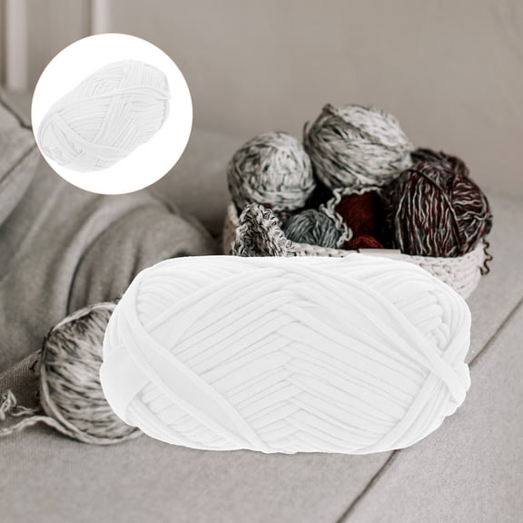 YOSADIER White Crochet Yarn Multipurpose for Knitting, Weaving, and Rope Making with Flexible Polyester Fiber