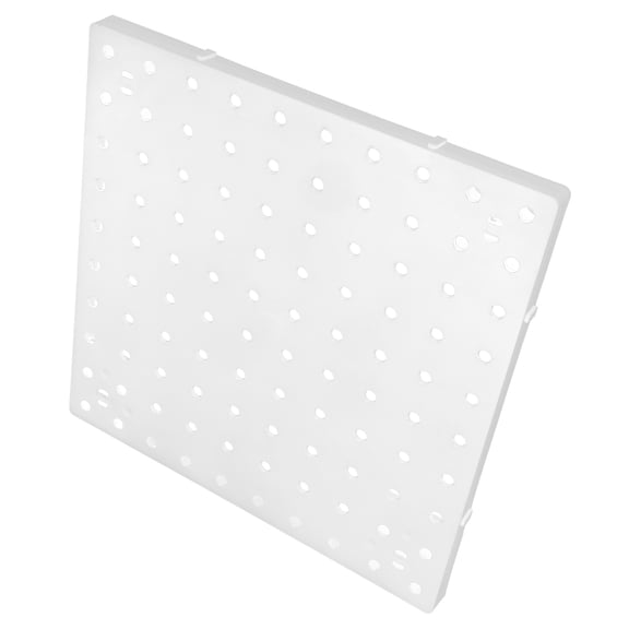 YOSADIER Durable White Plastic Pegboard Panel for Garage and Workshop Organization