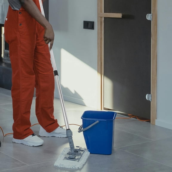 YOSADIER Extendable Stainless Steel Mop Stick with Hanging Hole and Protective Cover Black Finish
