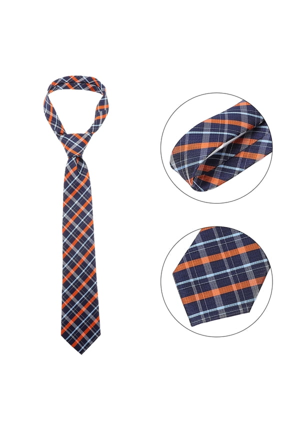 Men's English Style Necktie, Soft Polyester Dress Tie for Work, Formal Events, Parties, and Special Occasions