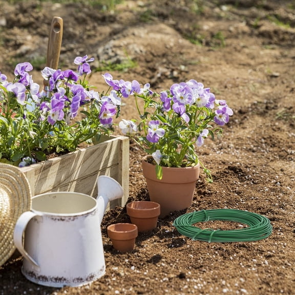 YOSADIER Plastic Coated Green Gardening Wire Flexible Vine Weaving and Plant Support