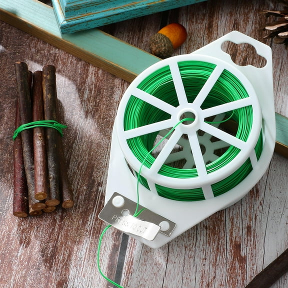 YOSADIER Garden Ties for Plants 2 Rolls of Green Vine Tie Straps in 100m per Roll