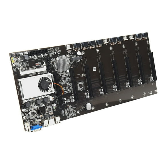 YOSADIER GPU Mining Motherboard Black with Ddr3 Memory Slot Quiet Low Power Consumption for Miner
