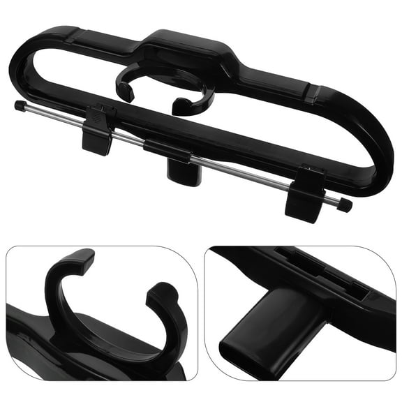 YOSADIER Compact Black Plastic Steamer Garment Hanger for Home Clothes Drying and Steaming