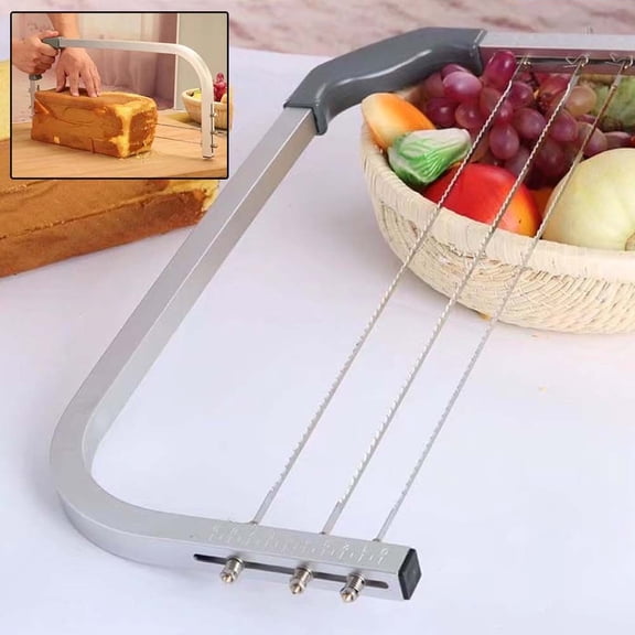 YOSADIER Heavy Duty Adjustable Cake Slicer with Anti- Handle, Plated Baking Tool for Even Slices