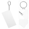 thumbnail image 1 of YOSADIER Keychain Craft Kit 30Pcs Transparent White Alloy Multi-Functional Hanging Decoration For Daily Use, 1 of 8