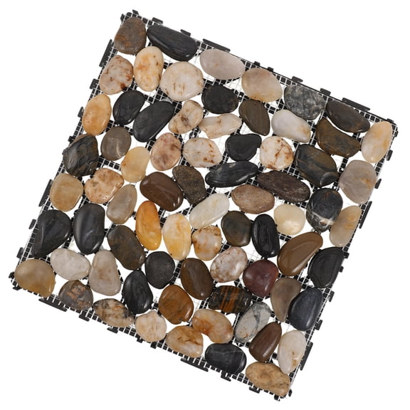 YOSADIER Lightweight PVC Stepping Stones with Natural Stone Look for Easy Garden Walkway Installation