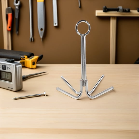 YOSADIER Stainless Steel 4- Grappling Hook Marine Anchor for Home and Outdoor Use with Easy Installation and Finish