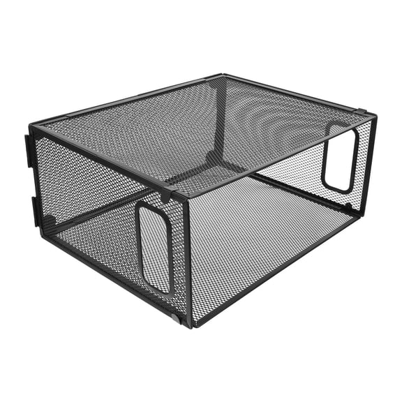 YOSADIER Matte Finish Metal Desktop File Organizer Basket for Home Office Workspace