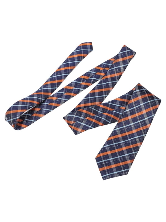 Mens Stylish Plaid Tie Multi Polyester Comfortable for Party Use