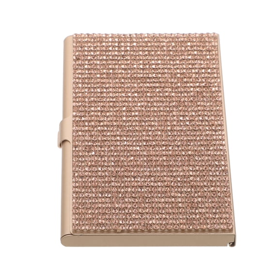 YOSADIER Metal Business Card Holder Rose Plated Gold Aluminum Alloy Slim Stylish Card Organizer