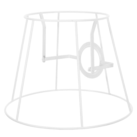 YOSADIER White Metal Drum Lampshade Frame for Lamp Shade Making, Replacement Frame for Table and Floor Lamp Projects