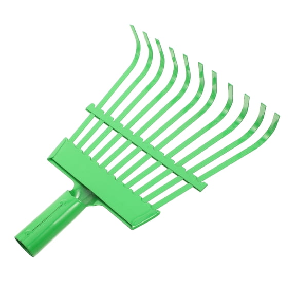 YOSADIER Wide Metal Leaf Rake Head Green for Lawn and Garden Maintenance Durable Manganese Steel