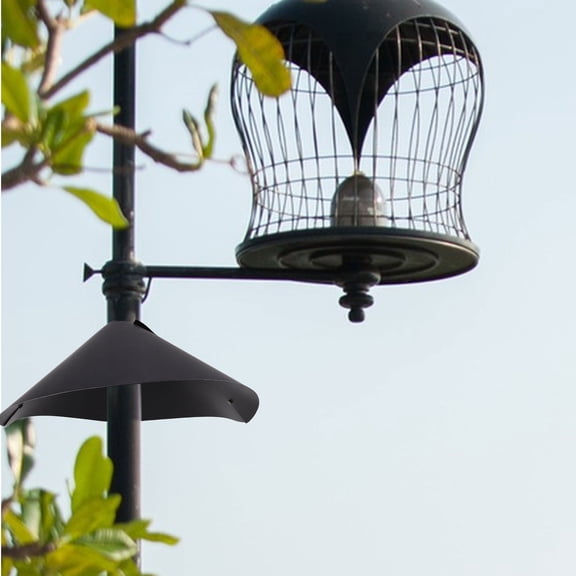 YOSADIER Outdoor Squirrel Baffle, Black ABS, Squirrelproof, Versatile and Durable Protection