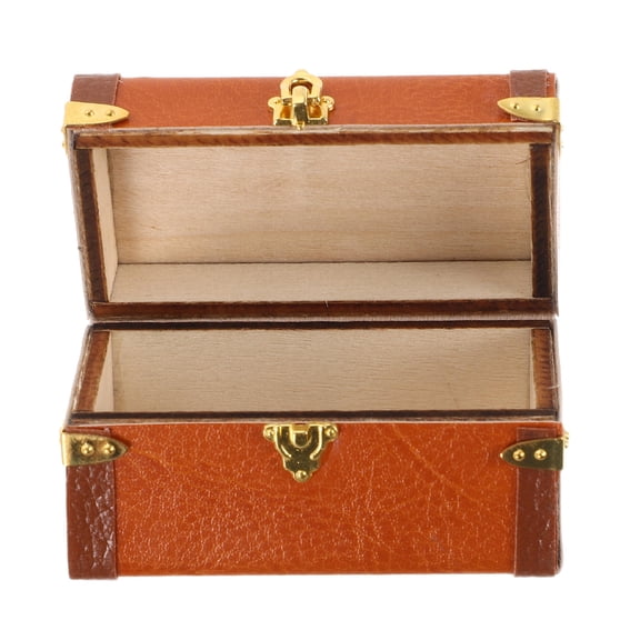 YOSADIER Mini Vintage Travel Case for Collectors, Rectangular Orange Decorative Storage Box, Material, 1 Piece