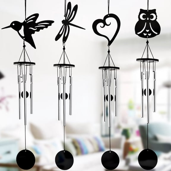YOSADIER Multi Tube Heart Shape Metal Wind Bell for Hanging Decor with Relaxing Sound Effects