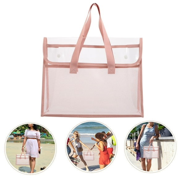 YOSADIER Beach Dazzle Bag for Women Large Capacity Transparent Tote Bag 1Pack
