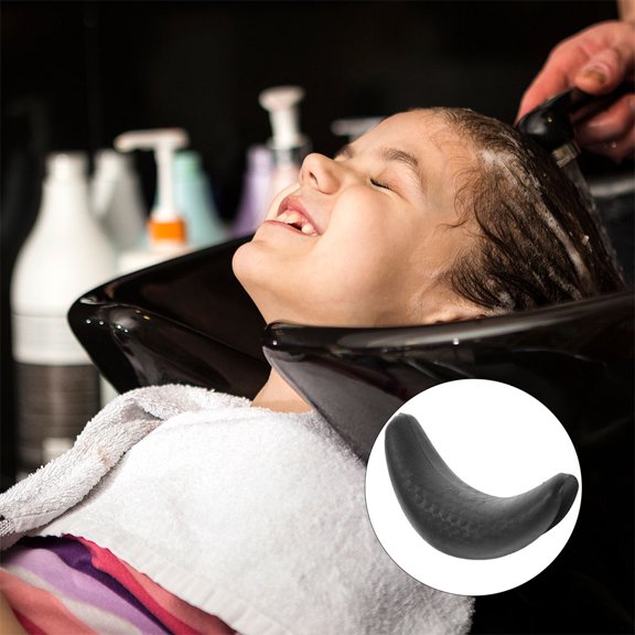 YOSADIER Shampoo Neck Rest Neck Pillow Easy Installation For Salon Sinks Black 2Pcs