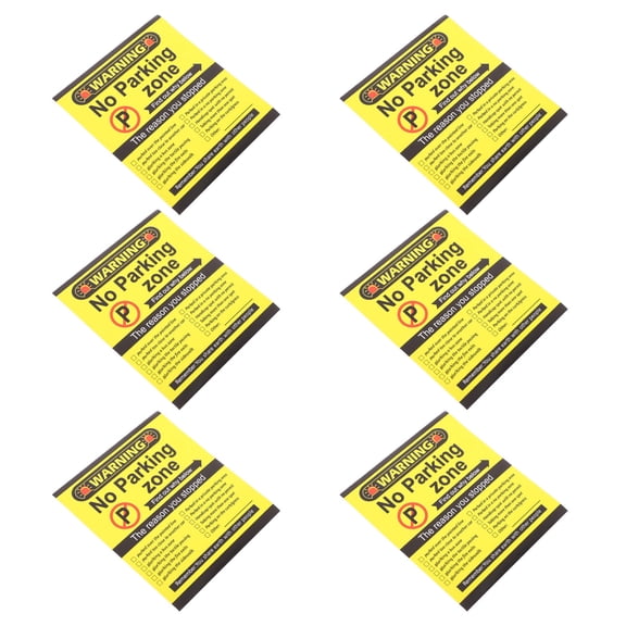 YOSADIER Adhesive No Parking Sticker in Yellow Clear Warning for Garage and Public Lots