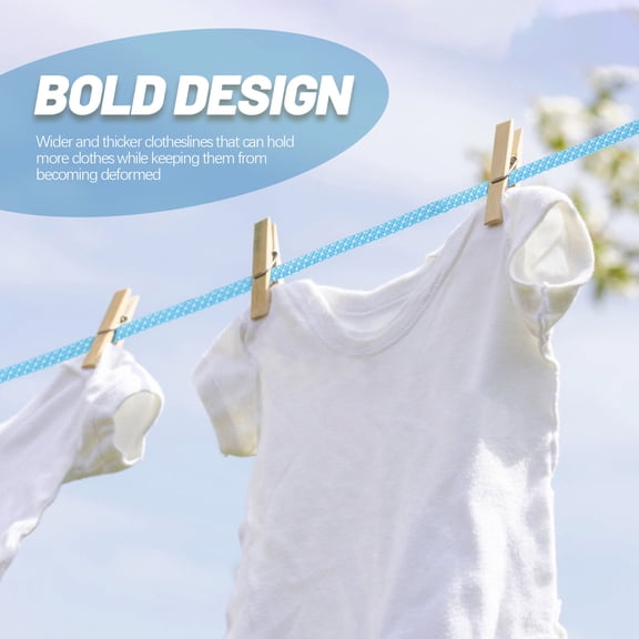 YOSADIER Outdoor Clothes Drying Rope, Thick Polyester Non- Windproof Clothesline for Laundry