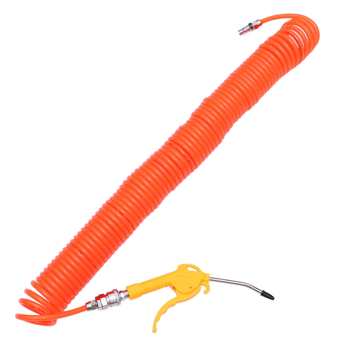 YOSADIER Red Air Compressor Pneumatic Hose Kit PU Spiral Tube with Connector Low Pressure Loss and Air Duster