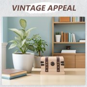 YOSADIER Beige Wooden Treasure Chest for Home - Decorative and Versatile Storage