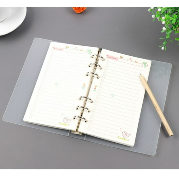 YOSADIER White Plastic File Folder with Round Rings for Daily Document Organization