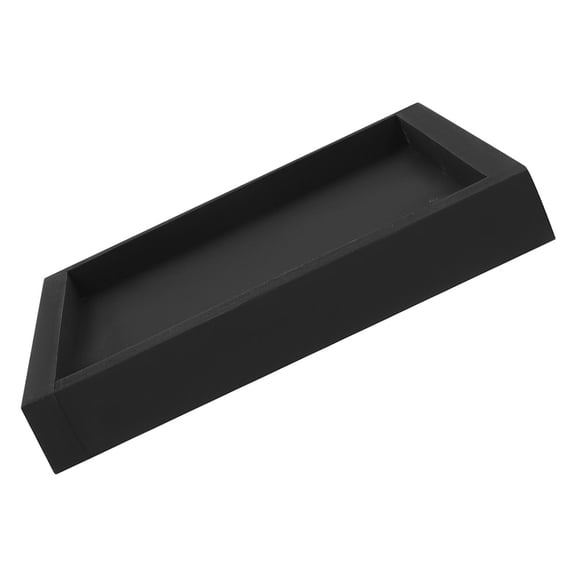 YOSADIER Plastic Flower Pot Holder Black Square Pot Stand with Anti Slip Base for Indoor Plants
