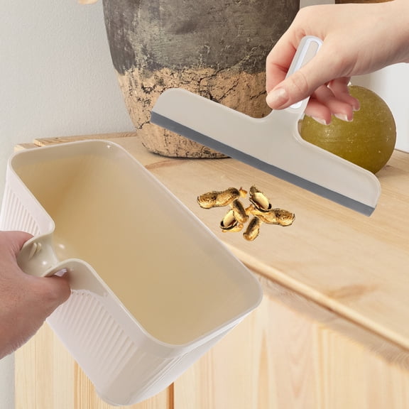 YOSADIER Plastic Khaki Trash Can, Simple Design for Home, Kitchen, and Office Use