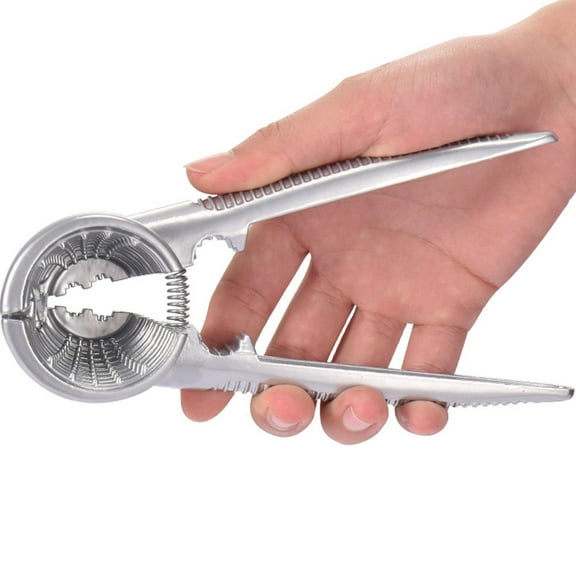 YOSADIER Portable Walnut Cracker Nut Crusher Home Kitchen Use Silver 1Set