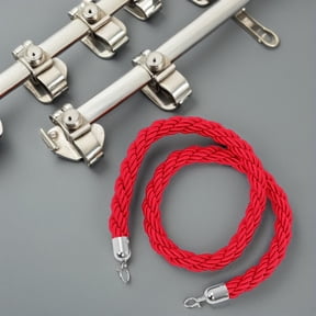 YOSADIER Red Rope Barrier with Hooks for , Event Queue Management and Safety