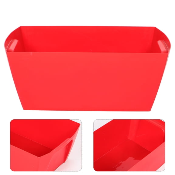 YOSADIER Red Plastic Beverage Tub with Large Capacity Space Saving Square Design for Outdoor Use