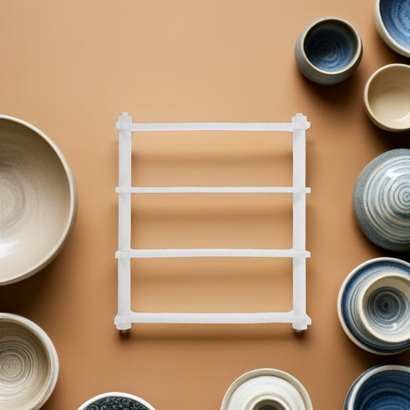 YOSADIER Reusable Kiln Tool for Daily Use Aluminium Oxide Hanging Firing Holder White Stable Design for Ceramics 10.5 x 5.5 inches