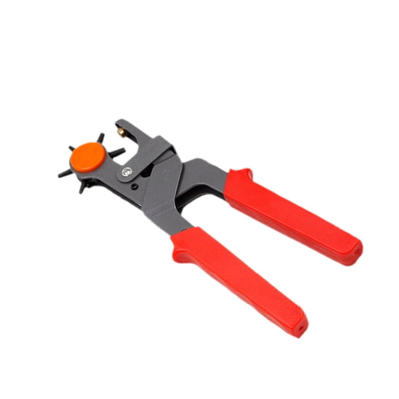 YOSADIER Revolving Punch Plier Kit for Belt Punching with Anti Slip Handle Red