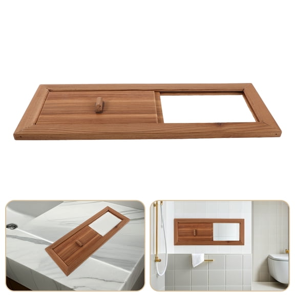 YOSADIER Beige Wooden Sauna Vent Outlet for Efficient Airflow and Optimal Circulation at Home 6.5x6.5 inches