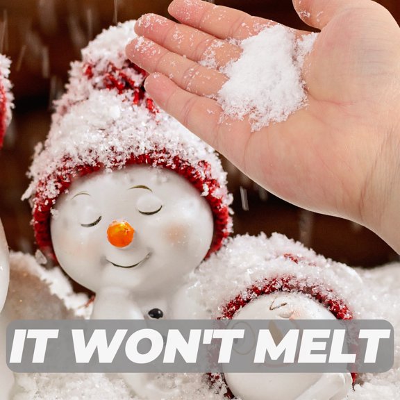 YOSADIER Simulation Snow Powder Artificial Fake Snow Decoration for Christmas Party White Festive Decor