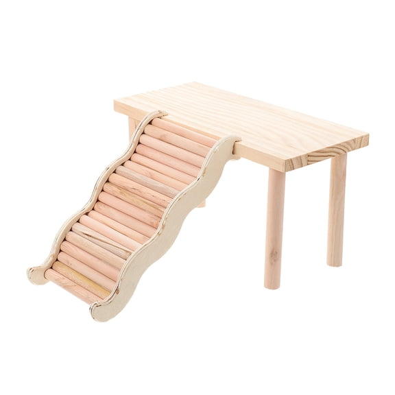 YOSADIER Small Animal Platform Wooden Cage Mounted Platform, Decorative Cage Landscape with Sturdy Wood Structure