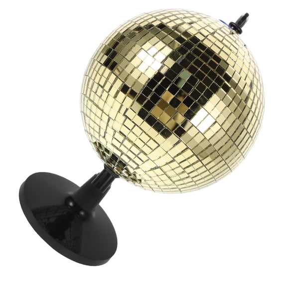YOSADIER Reflective Golden Disco Ball Globe Rotator for Stylish Home Decoration