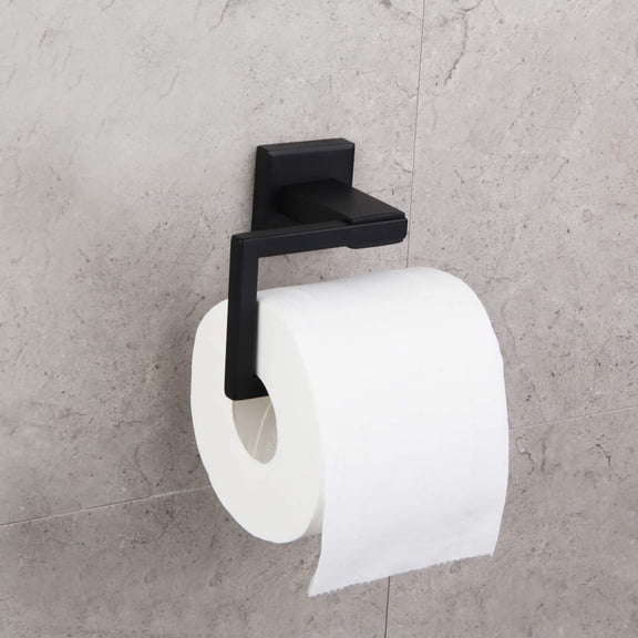 YOSADIER Space Saving Black Roll Paper Holder with Rust Resistant Metal Construction