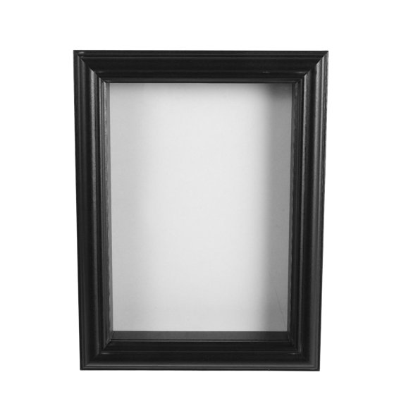 YOSADIER Specimen Shadow Box Frame in Black Wood for Vertical Butterfly and Insect Display