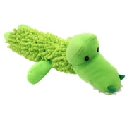 YOSADIER Squeaky Interactive Dog Chew Toy Plush Doll Green 1Pack