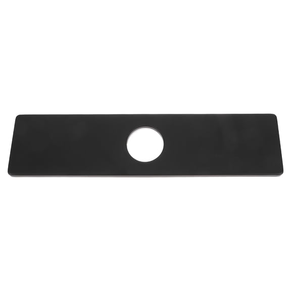 YOSADIER Black Stainless Steel Faucet Base Plate with Fingerprint Resistant Brushed Deck Cover