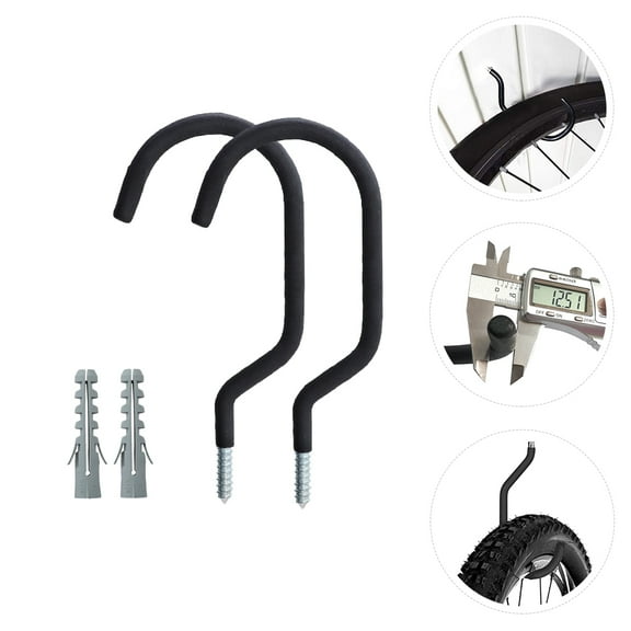 YOSADIER Steel Wall Mounting Storage Hooks for Hanging Bicycles 2Set Heavy Duty 7.27x4.13x0.39in