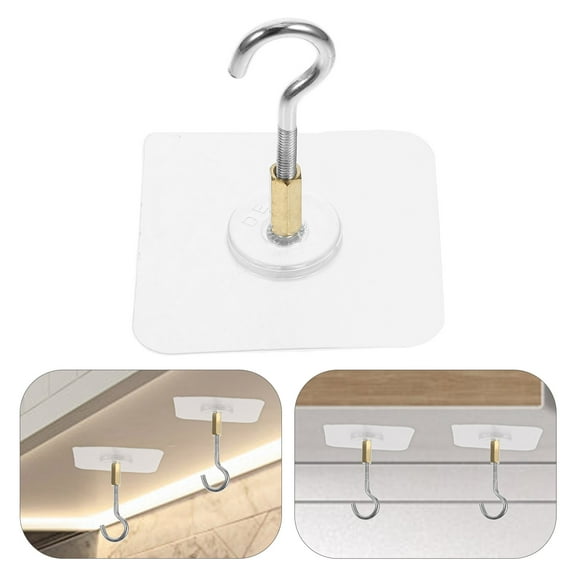 YOSADIER 12Pcs Reliable Adhesive Ceiling Hooks Multi Color for Home Use No Drilling Required