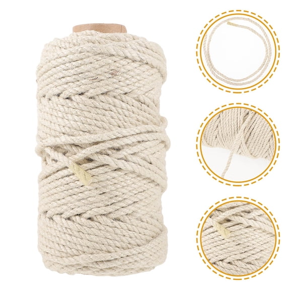 YOSADIER Sturdy White Sisal Rope for Cat Scratching Post Replacement and DIY Use