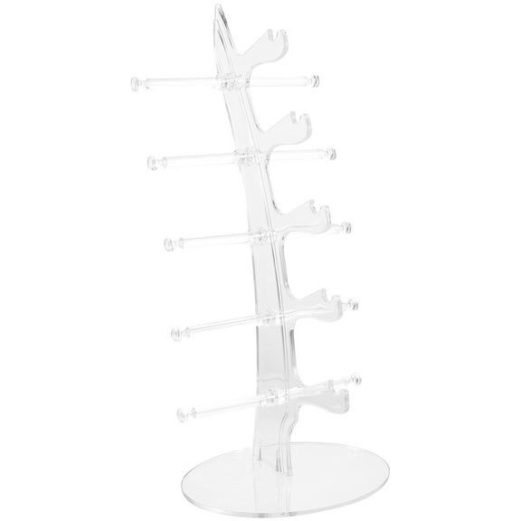 YOSADIER Acrylic Sunglasses Organizer Stand Multi Tier Transparent Glasses Holder for Desktop Use