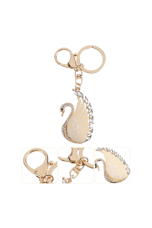 Rose Swan Keychain 1 Piece Alloy Fashion Accessory for Women Decoration